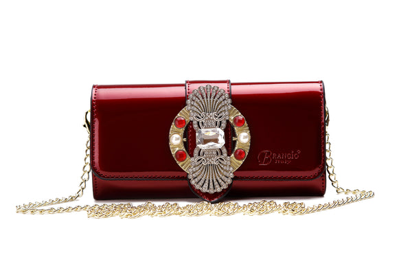 Queen's Crown Magnetic Clasp Crossbody Wallet & Purse