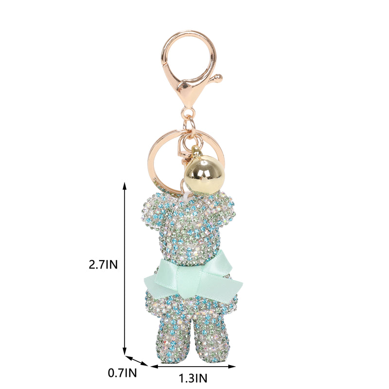 Twinkle Teddy Pendant Keychain & Purse Charm  [Sold in 12pcs Assorted Colorss]