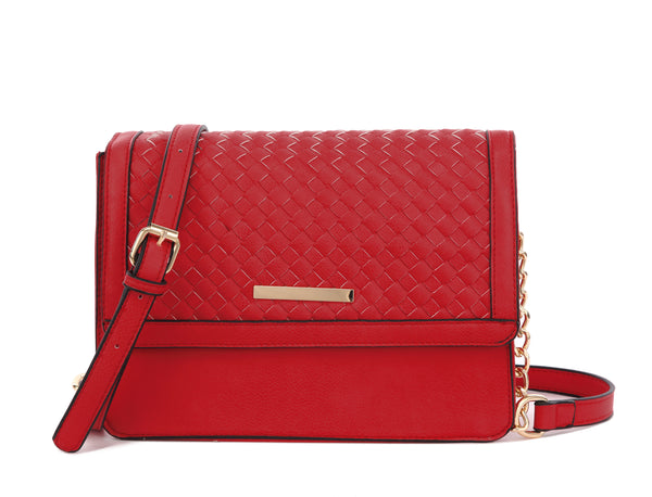 Red Woven Crossbody Bag – Bold Style, Everyday Function