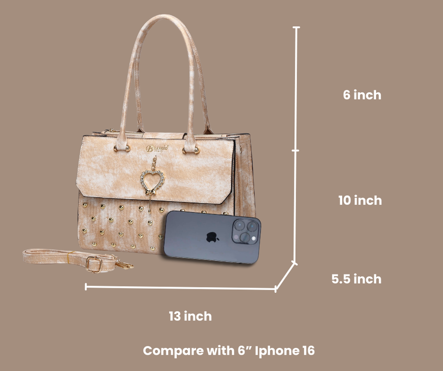 Heart Beat Medium Elegant Satchel [KN2586] – Brangio Italy Handbag