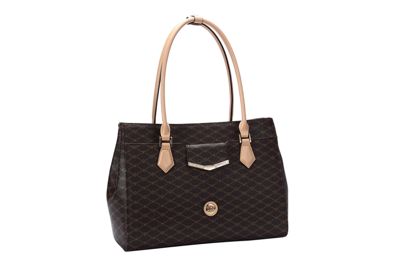 Classic Monogram Shoulder Tote – Timeless Elegance for Everyday