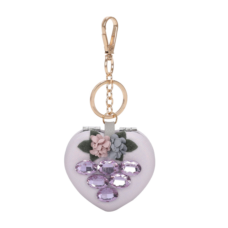 Dazzling Petal Keychain Mirror Pendant [Sold in 12pcs Assorted Colors]