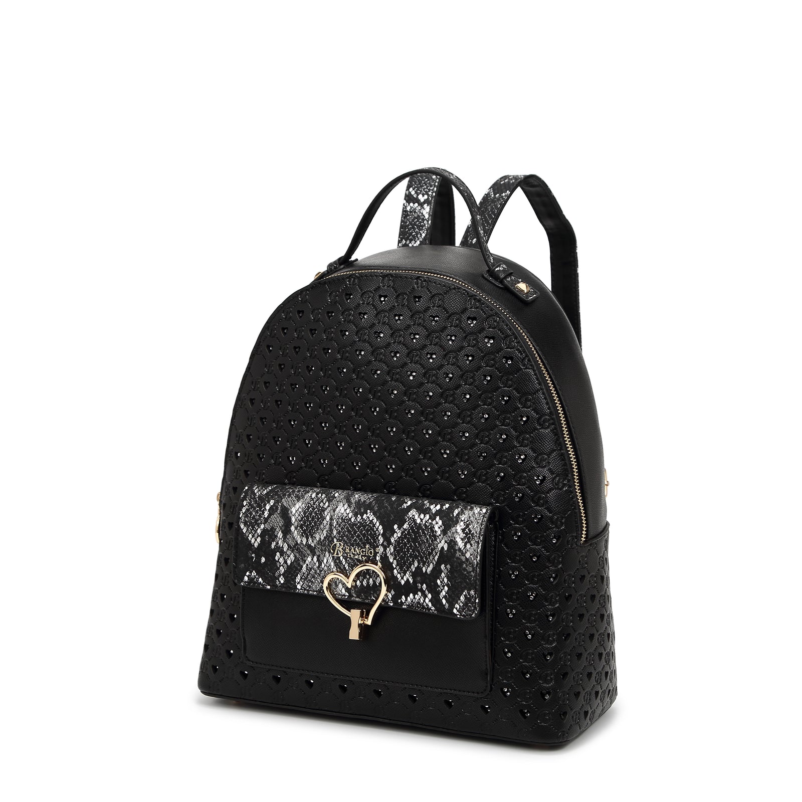 Brangio Italy Heart Key Mini Backpack Brangio Chic Heart-Patterned Backpack – Brangio Italy  main image 2