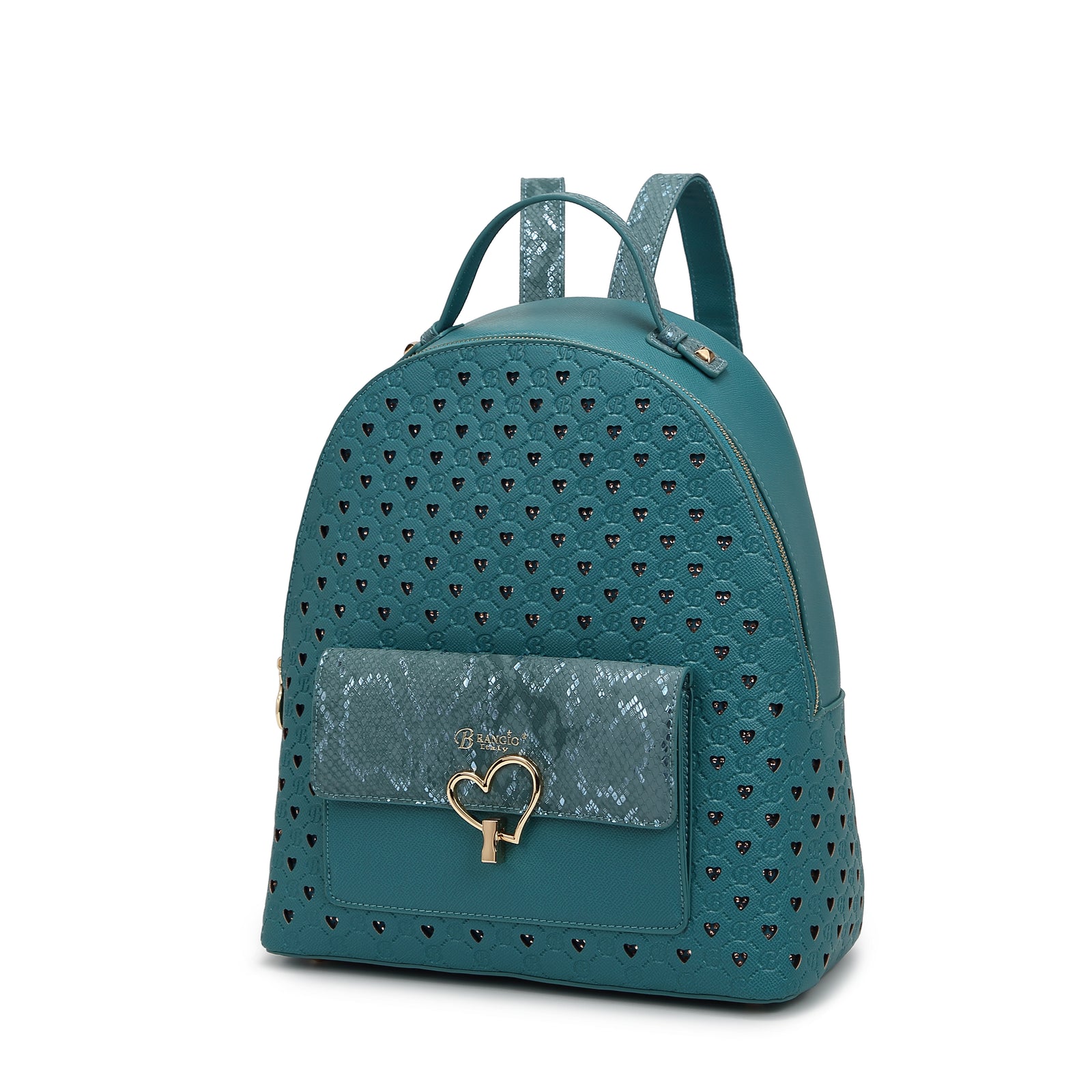Brangio Chic Heart-Patterned Backpack – Brangio Italy 