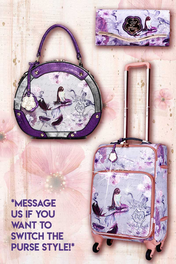 Princess Mera 3 Pcs. Vegan Luxury Fashion Carry on Luggage Set [BCL8102-3pcs/Set]