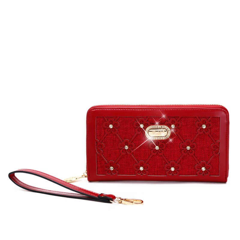 Wildflower Handmade Wristlet Wallet with Multiple Card Pockets - Brangio Italy Collections
