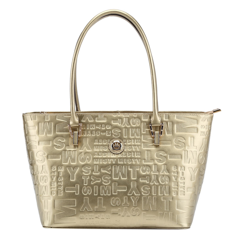 Misty Metallic Shine Leather Tote - Made in Italy [MVP5645]