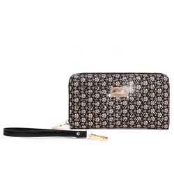 Diamond Bling Handmade Wristlet Wallet with Multiple Card Pockets - Brangio Italy Collections
