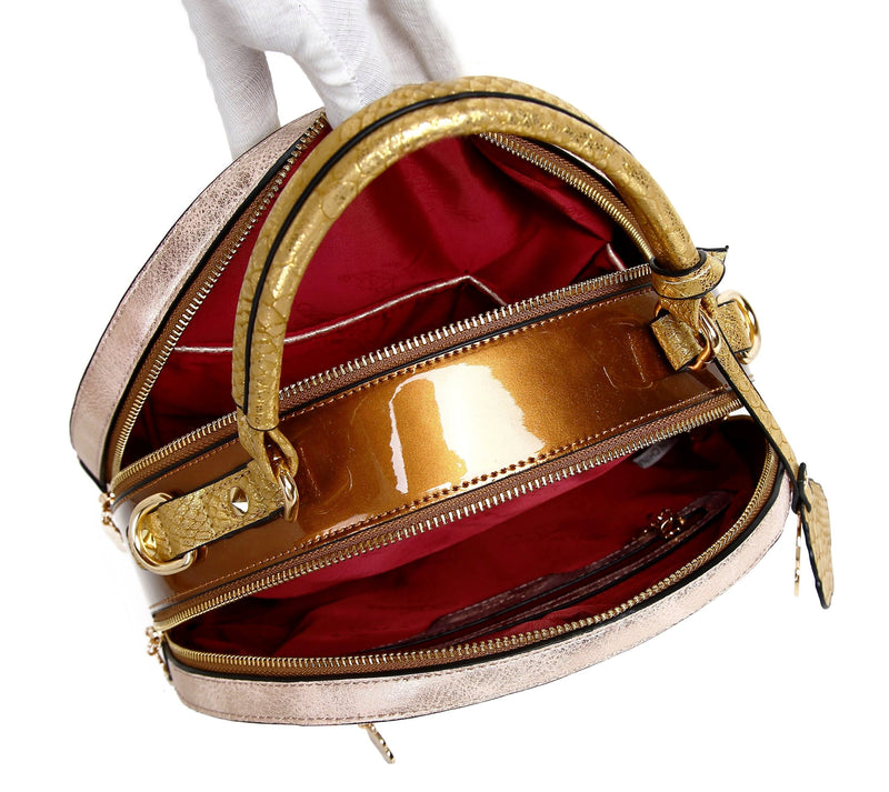 Princess Mera Vintage Sphere Double Zipper Opening Women Purses and Handbags - Brangio Italy Collections