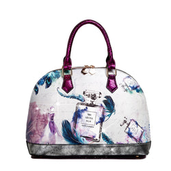 Arosa Fragrance Dome Vintage Hollywood Retro Graphic Handbag - Brangio Italy Collections