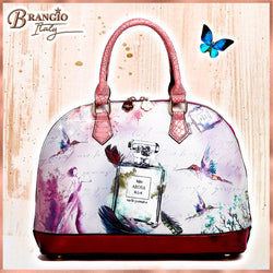 Arosa Fragrance Dome Vintage Hollywood Retro Graphic Handbag - Brangio Italy Collections