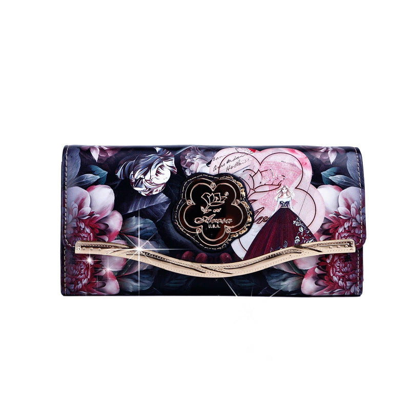 Queen Clutch Women Luxury Wallet Cell Phone Clutch - Brangio Italy Collections