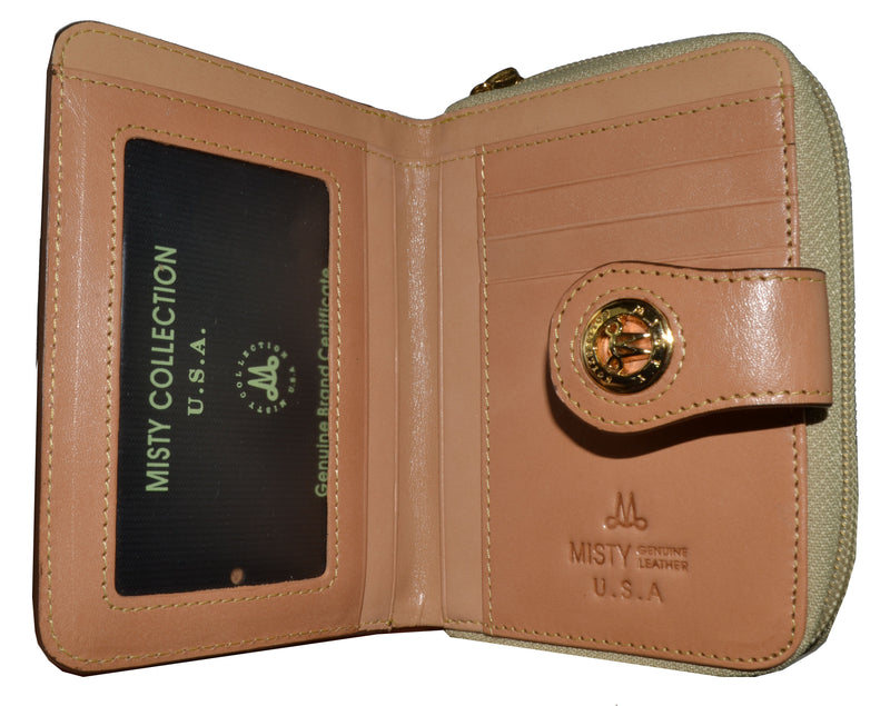 Misty Genuine Cowhide Leather Trim Wallet [MNW2005M]