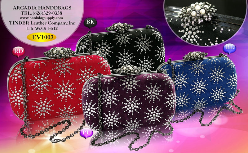 Sun Joy Tote Vegan Leather Crystal Bag [EV1003]