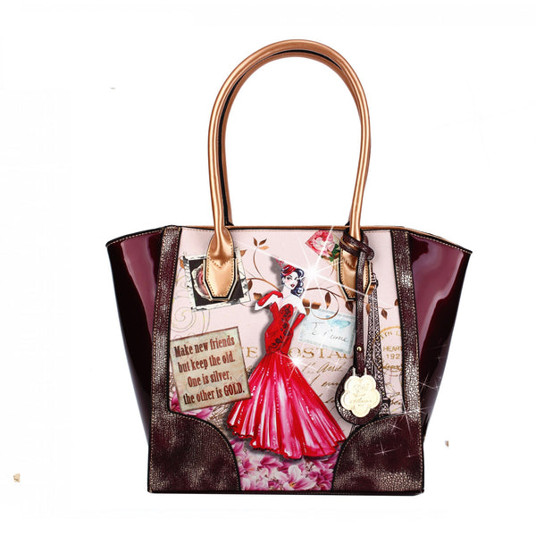 Lady Luck 2.0 Vintage Scratch & Stain Resistant Top-Handle Bag - Brangio Italy Collections