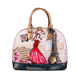 Lady Luck Women's Vintage Scratch & Stain Resistant Top-Handle Bag - Brangio Italy Collections