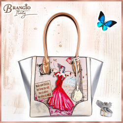 Lady Luck 2.0 Vintage Scratch & Stain Resistant Top-Handle Bag - Brangio Italy Collections