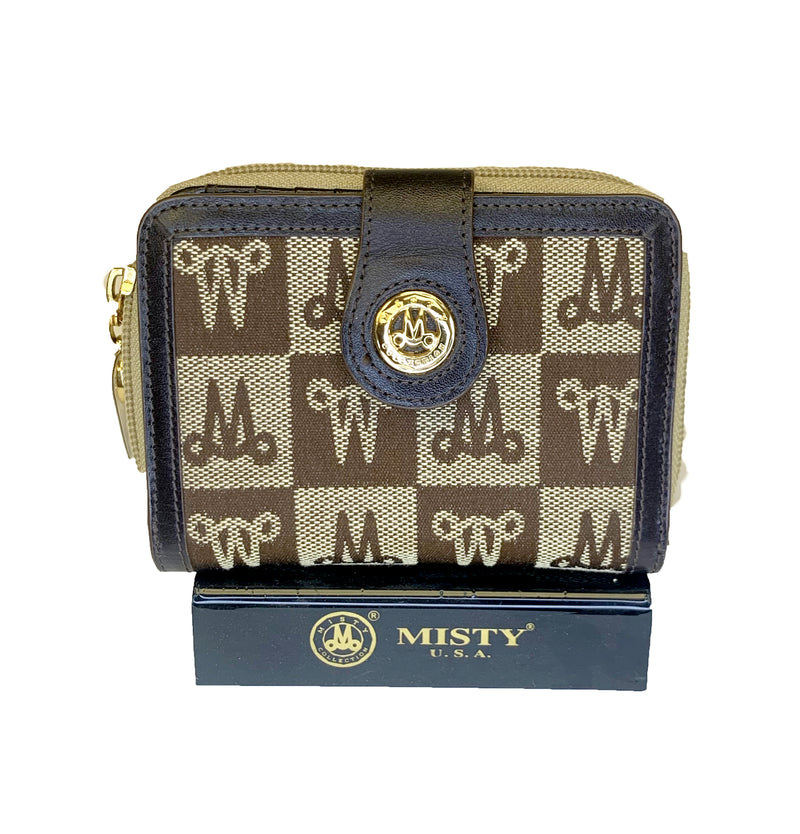 Misty Genuine Cowhide Leather Trim Wallet [MNW2005M]