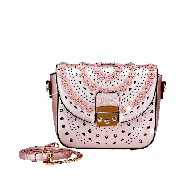 Rosè Celestial Star Crossbody Crystal Satchel - Brangio Italy Collections