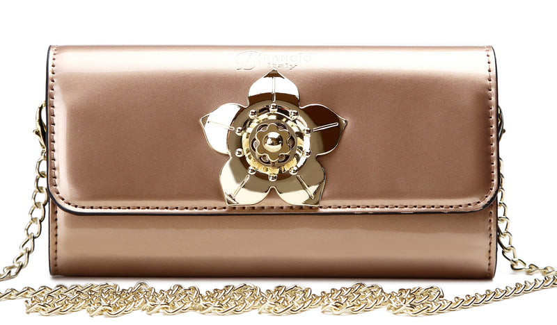 Floral Accent Womens Luxury Wallet Cell Phone Clutch [KDC8828]