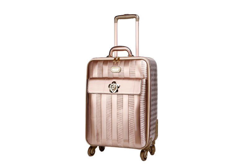 Floral Accent Light Weight Spinner Luggage [KDL8899]