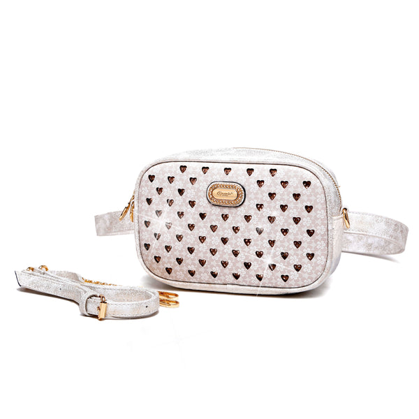 Twinkle Star Faux Leather Fanny Waist Bag Pack for Women - Brangio Italy Collections