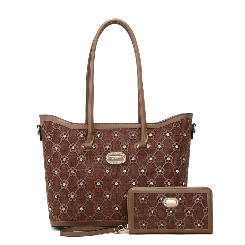 Lucky Brand Handbags DEV CONVWALLET TRAVERTINE/ALMA CAT/ATQ BRASS 