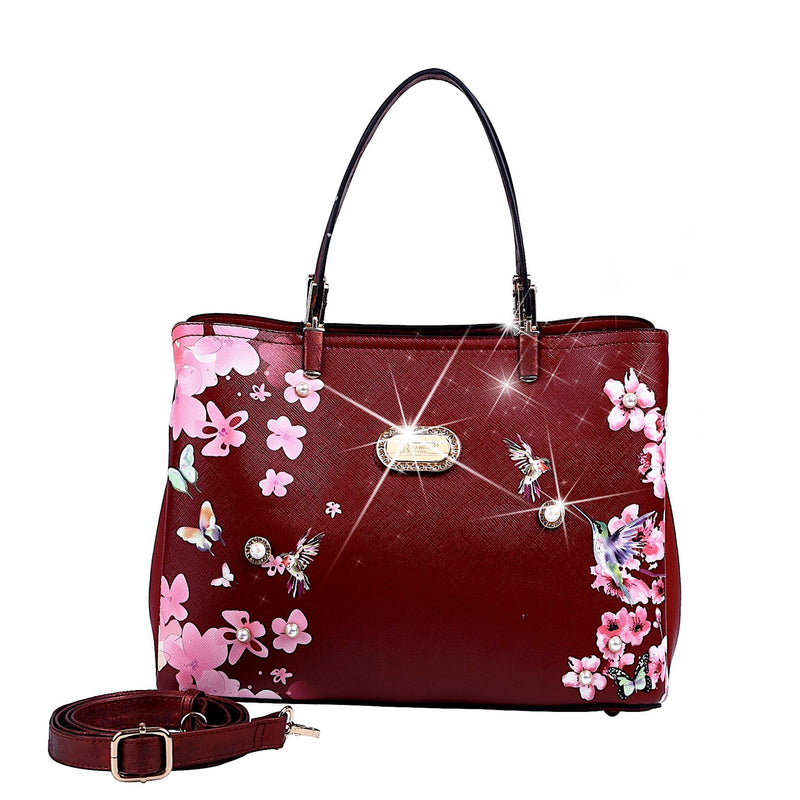 Hummingbird Women's Vintage Sugar Scratch & Stain Resistant Top-Handle Bag - Brangio Italy Collections