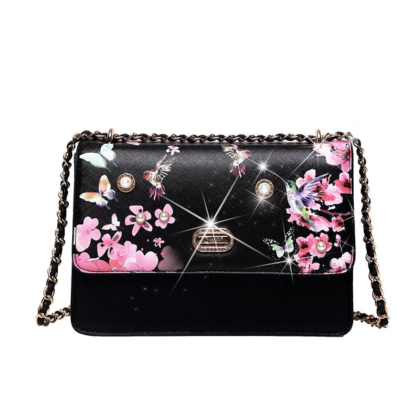 Hummingbird Retro Fashion Stains & Damage Resistant Crossbody Clutch - Brangio Italy Collections