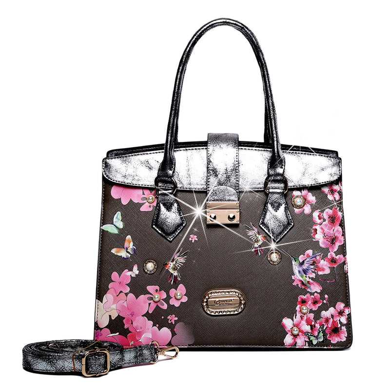 Hummingbird Soar Scratch & Stain Resistant Top-Handle Bag - Brangio Italy Collections