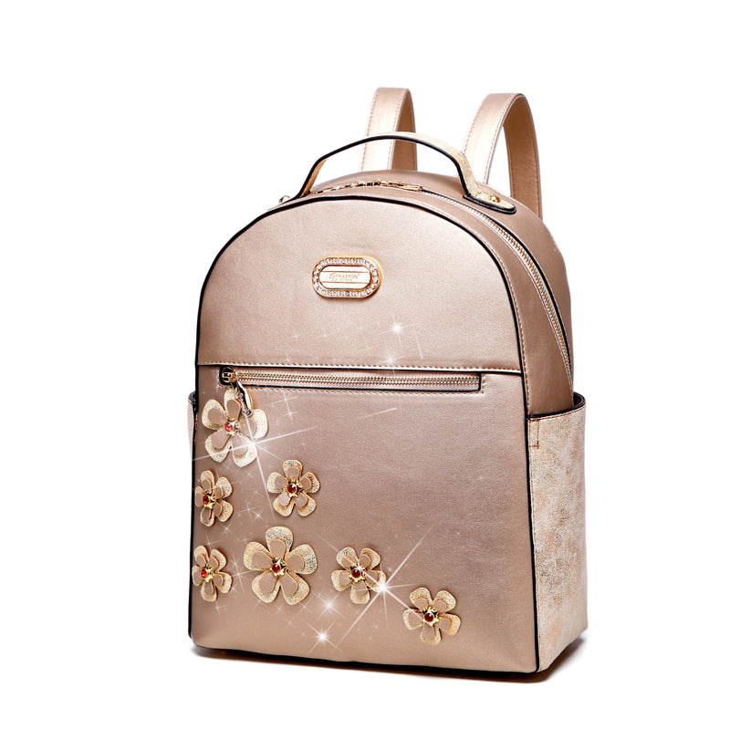 Twinkle Cosmos Handmade Floral Fashion Backpack or Women - Brangio Italy Collections