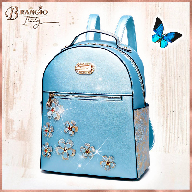 Twinkle Cosmos Handmade Floral Fashion Backpack or Women - Brangio Italy Collections