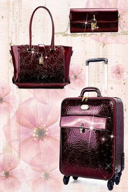 Rosy Lox 1.0 3PC Set | Luggage For Women Rolling Suitcase Travel Bag - Brangio Italy Collections