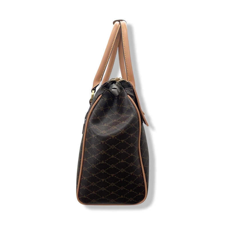Misty U.S.A. Genuine Cowhide Leather Trim Handbag [MT8721-BN]