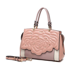 Rosette 3D Crystal Metallic Satchel - Brangio Italy Collections