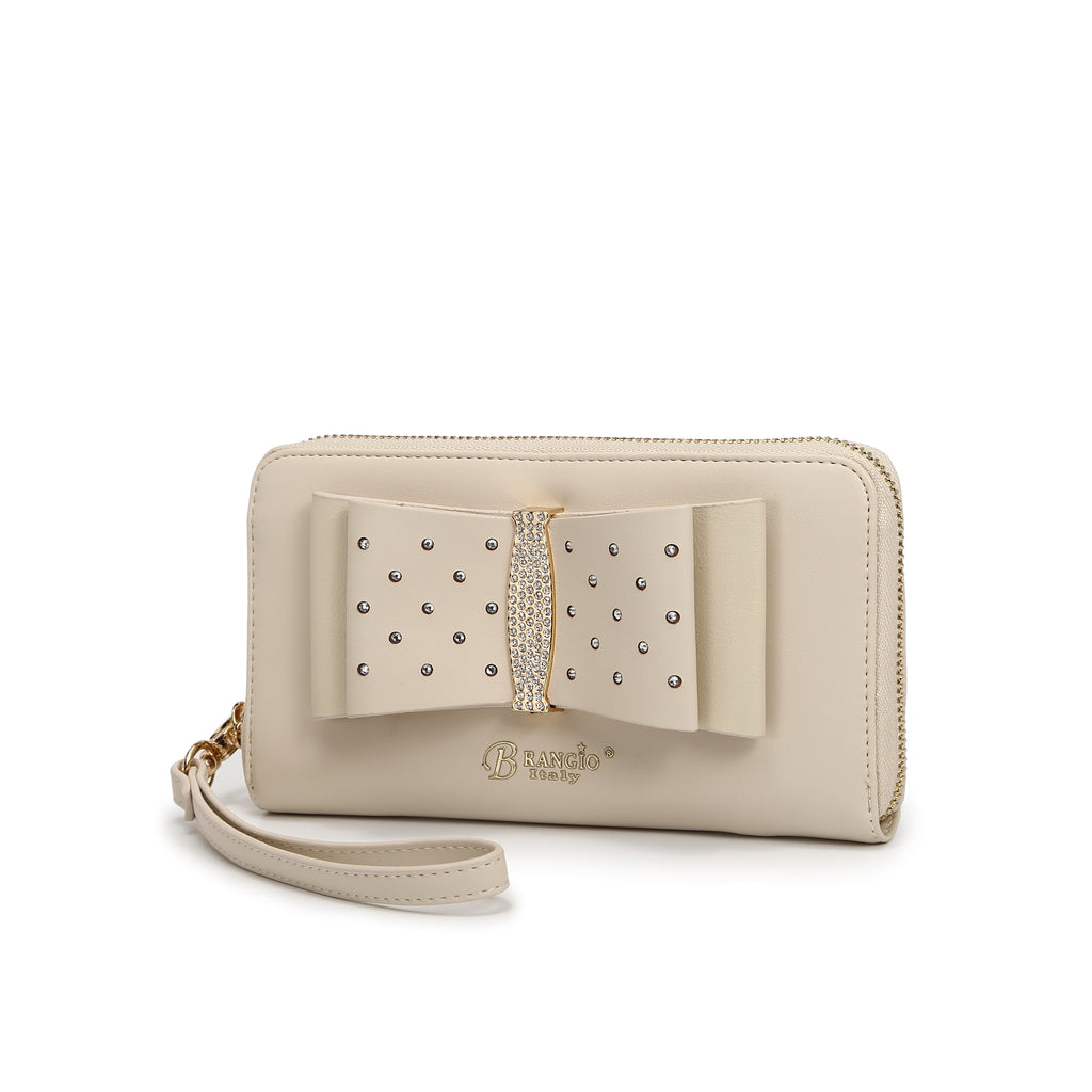 Ribbon Romance Multi-Pocket Rhinestone Wallet [RKW4268