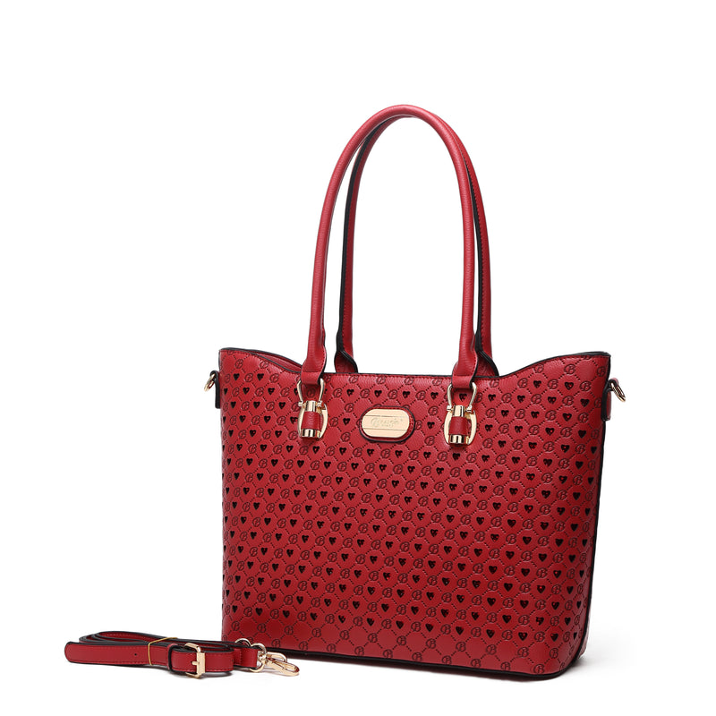 Millionaire Queen Double Layer Crystal Engraved Tote +Wallet [RO6669+ROW]