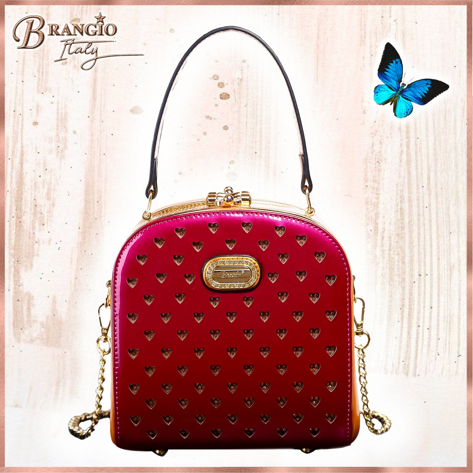 BRIDGET ITALIAN PATENT LEATHER CROSSBODY BAG IN WHITE