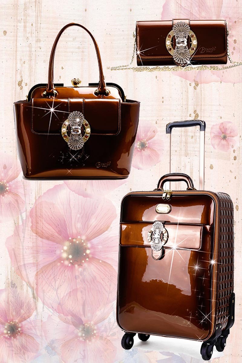Queen's Crown 3PC Set | Suitcase Getaway Travel Luggage Spinner Wheels - Brangio Italy Collections