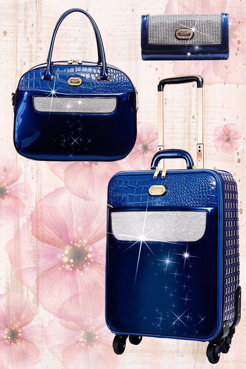Sleek & Steady 2PC Set | Signature Away Luggage Set for Travel with Crossbody Bag - Brangio Italy Collections