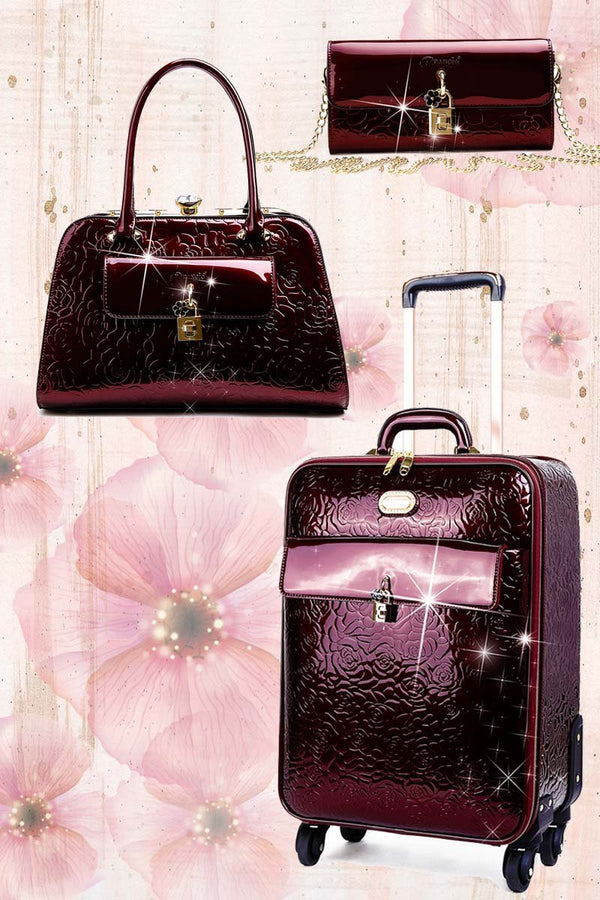 Rosy Lox 2.0 3PC Set | | Luggage For Women Rolling Suitcase Travel Bag - Brangio Italy Collections