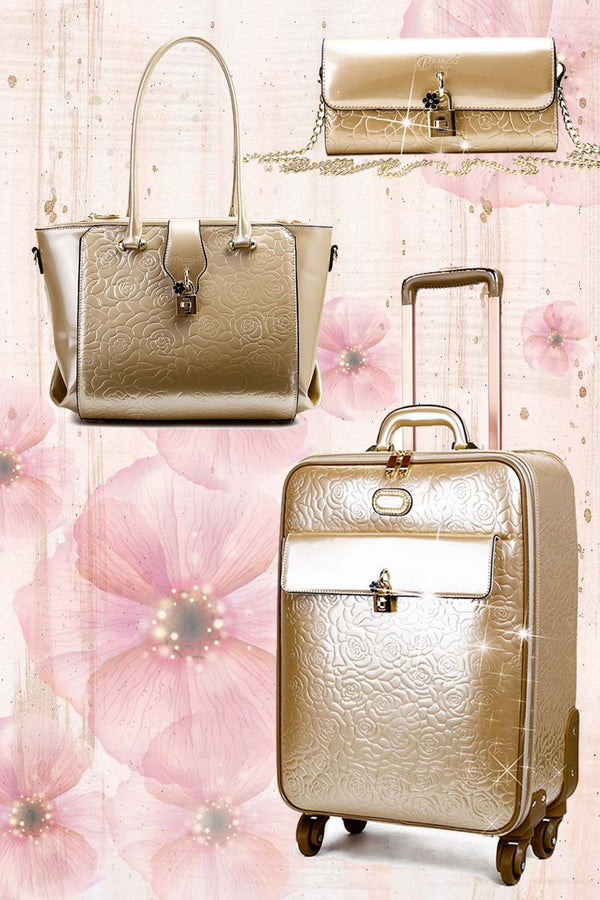 Rosy Lox 1.0 3PC Set | Luggage For Women Rolling Suitcase Travel Bag - Brangio Italy Collections